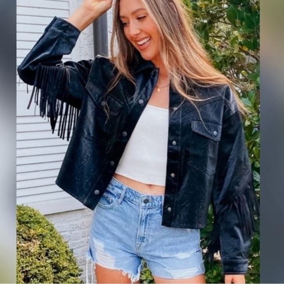 FATE Rockstar Fringe Jacket Western Moto - Picture 2 of 14